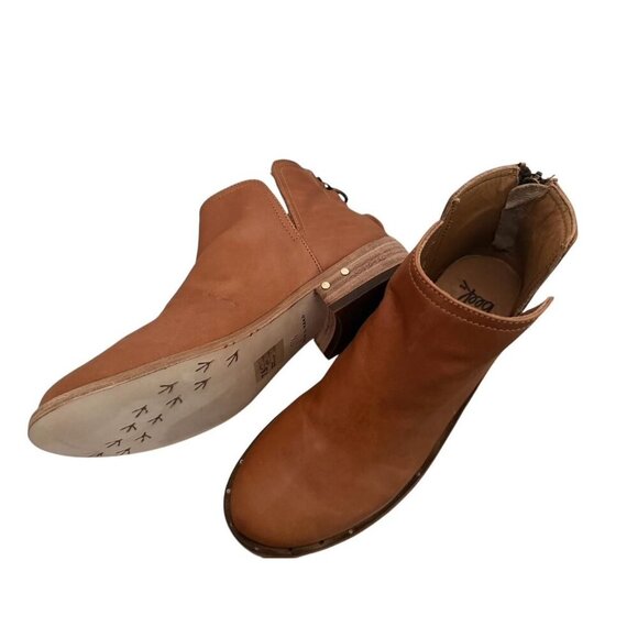 Beek Womens Cognac Brown Leather Falcon Zipper Up Ankle Bootie Sz 8 M New - Picture 5 of 11